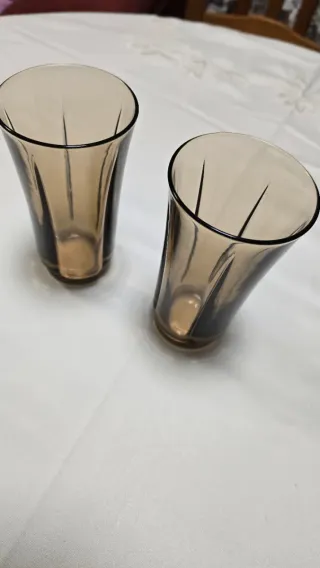 Juego de 2 vasos ámbar