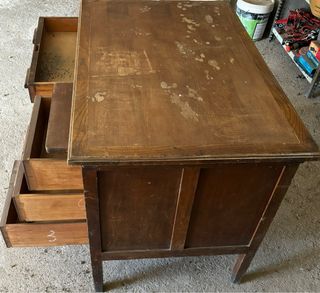 Tavolo da ufficio vintage in legno