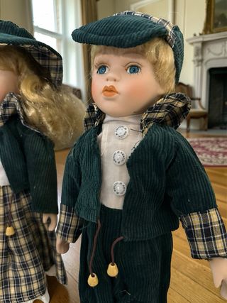 Pareja Muñecos Porcelana KMACHI 40cm Vintage