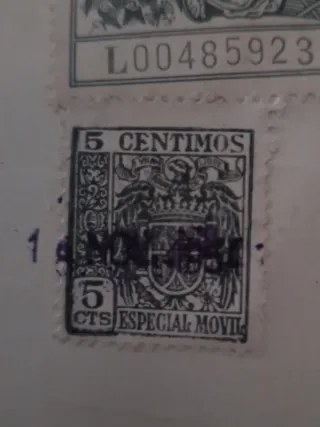 Lote 2 sellos 1954: 8a Clase y 5 cts