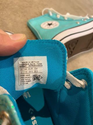 Converse All Star Turquesa Talla 35 1/2