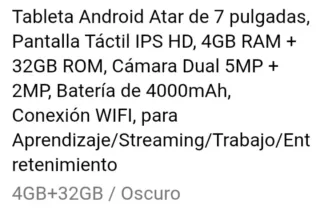 Tablet P1 7 pulgadas Android