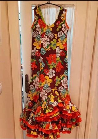 Vestido Flamenco Estampado Flores