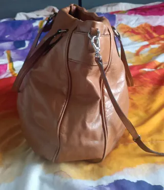 Bolso piel Bimba y Lola marrón