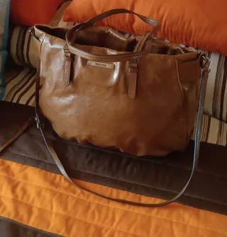 Bolso piel Bimba y Lola marrón