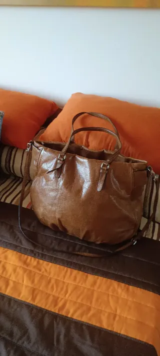 Bolso piel Bimba y Lola marrón