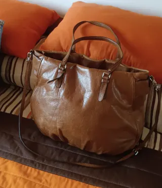 Bolso piel Bimba y Lola marrón
