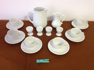 Juego de desayuno blanco