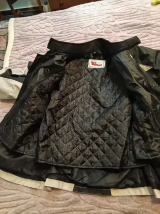 Chaqueta Moto Hombre XXL Negra Beige con proteccio