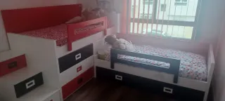Habitación infantil doble con almacenaje