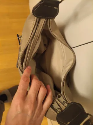 Bolso bandolera beige