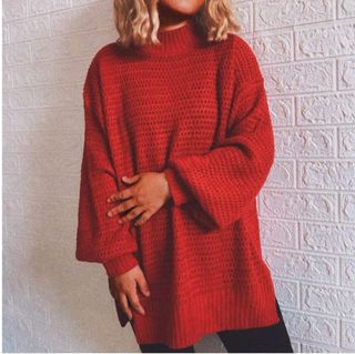 Jersey rojo mujer talla única