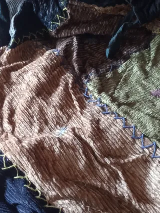 BOLSOS:NEGRO/PANA DE BORDADOS QUE SE RECOGE:1X1,5€