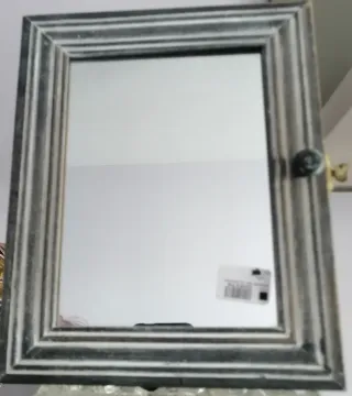 Armario Espejo Cuelga Llaves Madera y Cristal