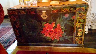 Baule Orientale Floreale Stile Tibetano/Cinese