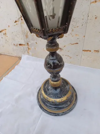 Antigua lámpara religiosa cruzada