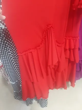 Vestido de Flamenca Rojo y Morado