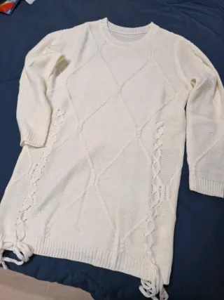 Jersey largo punto blanco