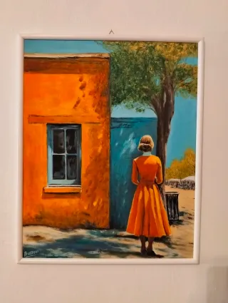 Quadro dipinto a mano stile Hopper realismo USA