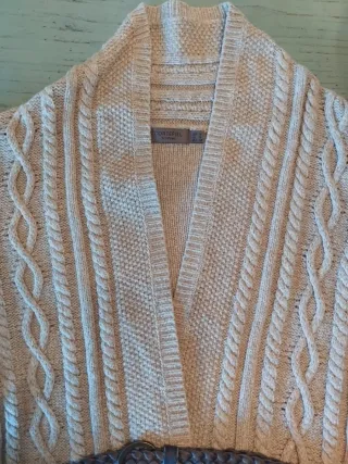 Chaqueta Cortefiel punto ochos beige Talla M