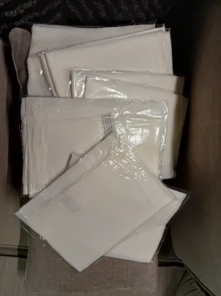 Confezione da 11 Sciarpe di Chiffon (gaze) Bianche