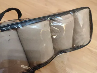 Vendas caballo beige en bolsa