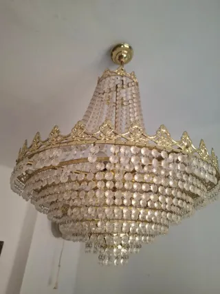 Lámpara de araña de cristal vintage