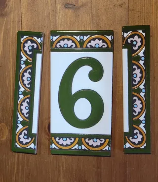 Azulejo número 6 o 9 decorado