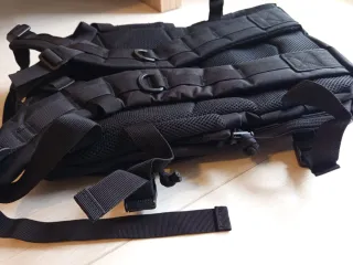 Mochila Táctica MOLLE 35L Negra USA Flag