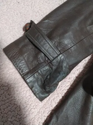 Chaqueta de cuero vintage canadiense