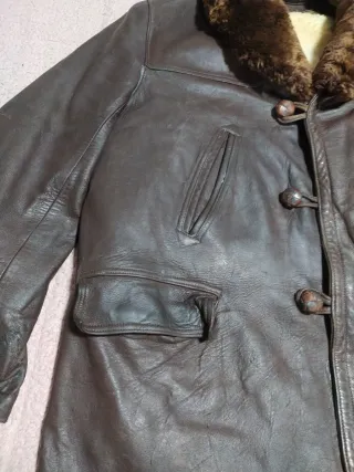 Chaqueta de cuero vintage canadiense