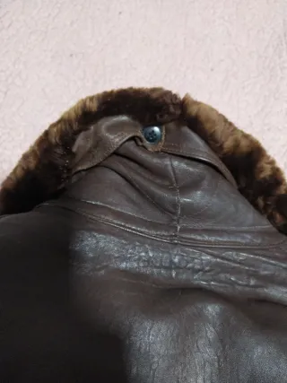 Chaqueta de cuero vintage canadiense