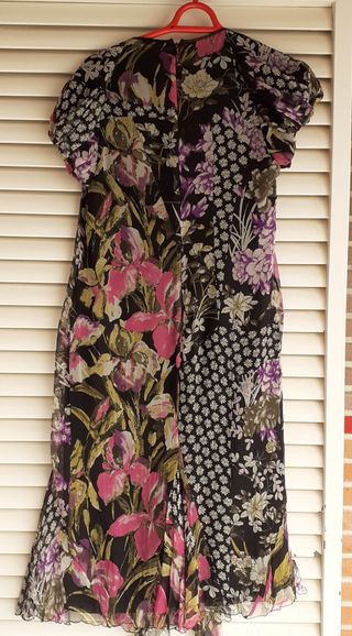 Vestido gasa estampado floral