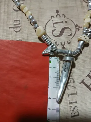 Collar Uno de 50 Plata y Hueso