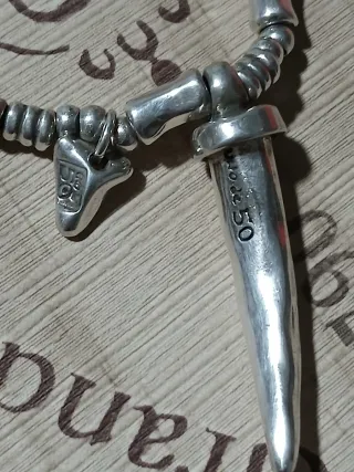 Collar Uno de 50 Plata y Hueso