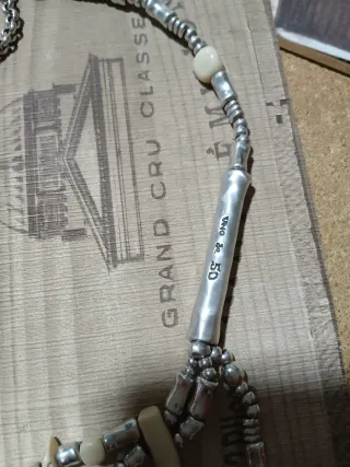 Collar Uno de 50 Plata y Hueso