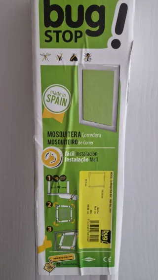 Mosquitera corredera gris Leroy Merlín 140x90