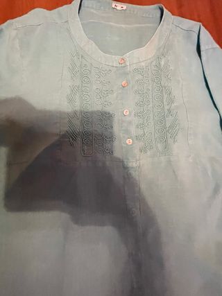 Camicia lunga in puro lino donna