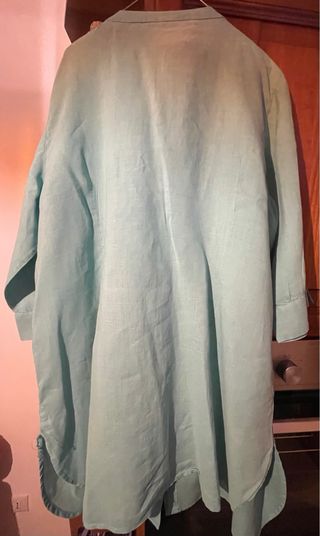 Camicia lunga in puro lino donna