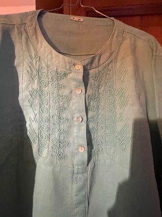 Camicia lunga in puro lino donna