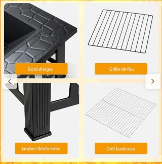 Brasero Exterior Jardin 3 en 1