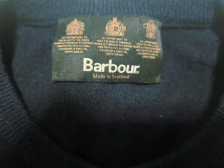 Jersey Barbour Lana Angora Azul Marino XL