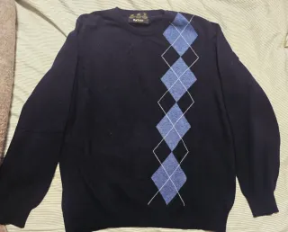 Jersey Barbour Lana Angora Azul Marino XL