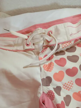 Bermuda mujer beige y rosa