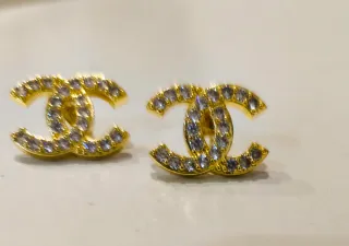 Pendientes Chanel Circonitas Dorados