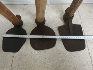 lote de 3 azadas pequeñas para antigüedad o usar