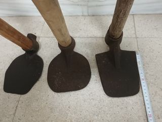 lote de 3 azadas pequeñas para antigüedad o usar
