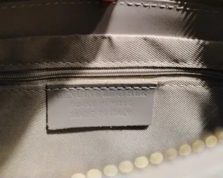 Borsa vera pelle beige