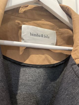 Gabardina Bimba y Lola Marrón y Gris Talla XS