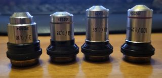 4 Obiettivi Officine Galileo per Microscopio